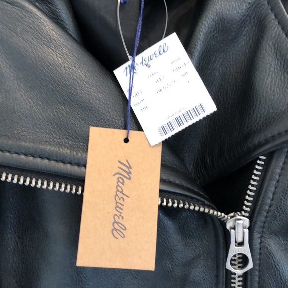 NWT Madewell Leather Motorcycle Jacket - Picture 2 of 11